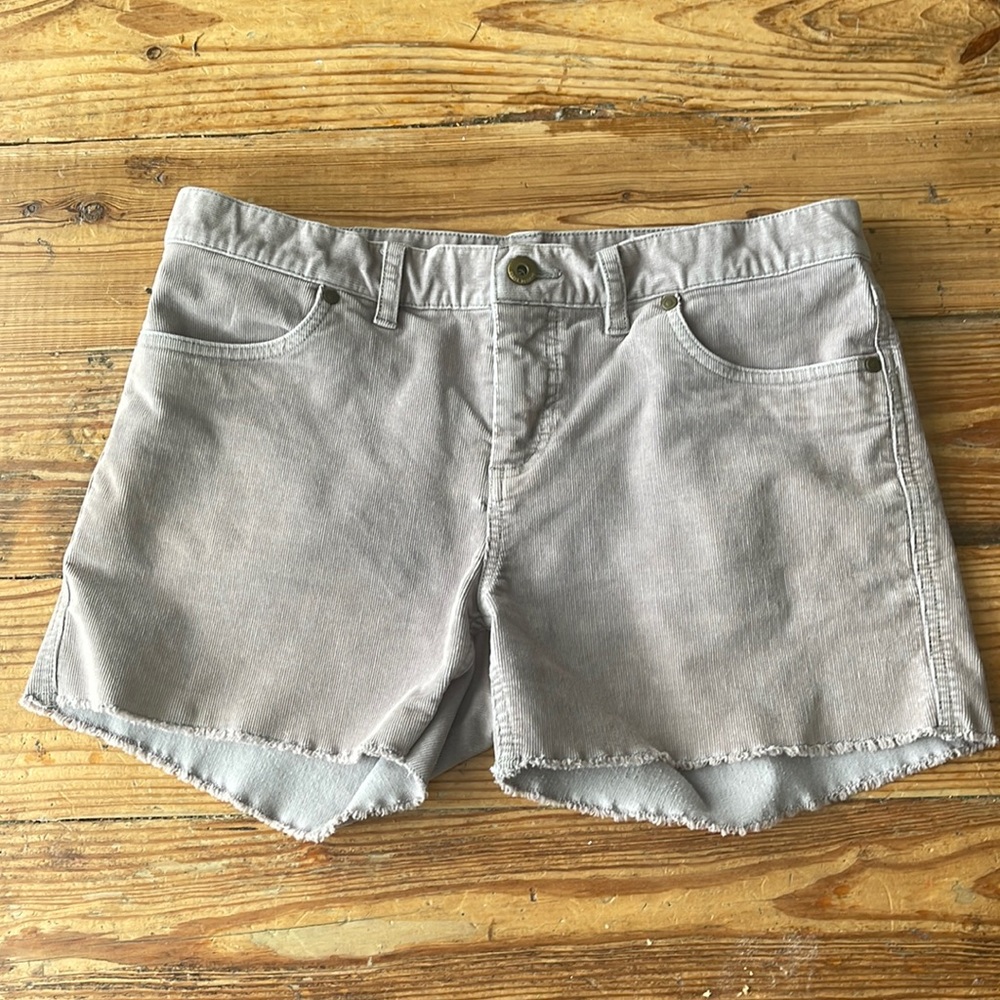 Grey Corduroy Carve Design Short size 6